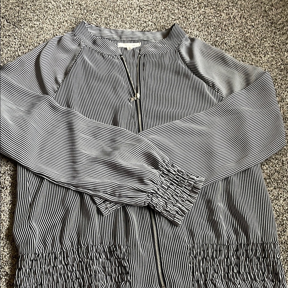 Maurices Black and White Striped Top